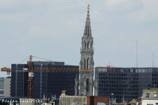 34. The spire of the Brussels City Hall