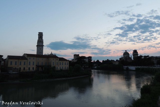 28. Adige river, Verona Cathdral & Church of San Giorgio in Braida