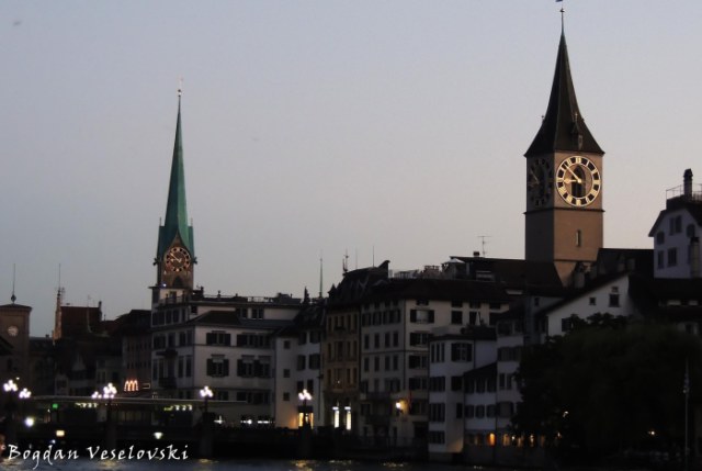 05. Bell towers of Fraumünster & St. Peter Church