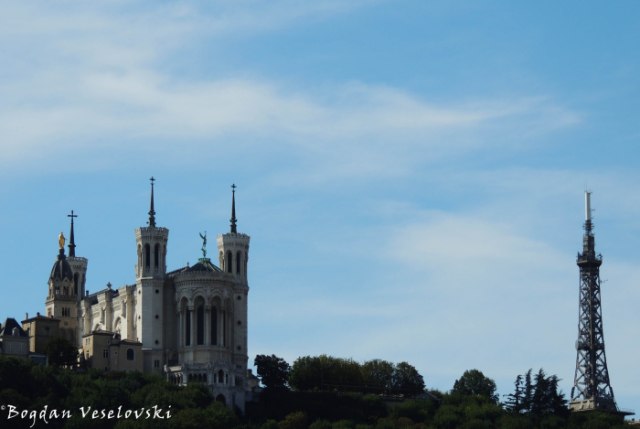 10. Basilica of Notre-Dame de Fourvière & Metallic tower of Fourvière(Basilique de Fourvière & Tour métallique de Fourvière)