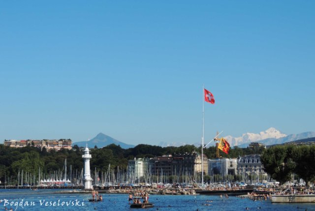 14. Port of Geneva, Le Môle & Mont Blanc