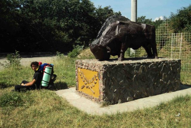 Monument of a bison