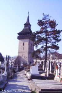 Stone tower of othodox cemetery, Deva