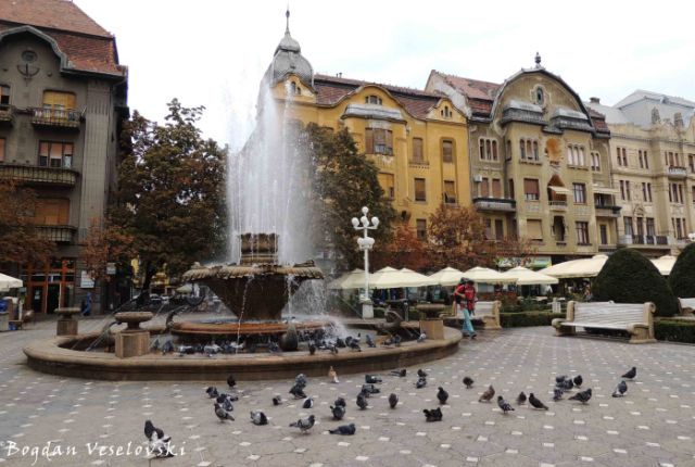 'Fish Fountain' in Victoriei Square, Timișoara