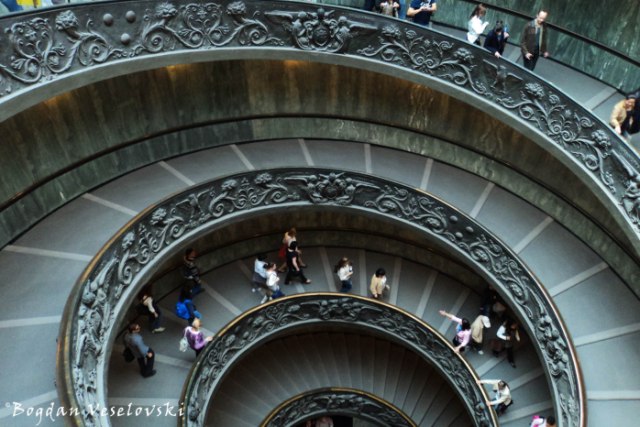 Spiral stairs of the Vatican Museums, designed by Giuseppe Momo