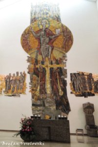 Modern crucifix in Stuttgart Cathedral