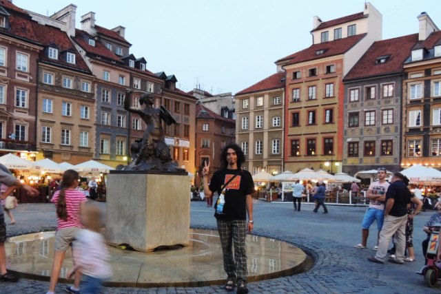 The mermaid in the centre of Warsaw's Old Town