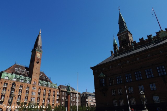 Rådhuspladsen - Palace Hotel & Københavns Rådhus (The City Hall Square - Palace Hotel & Copenhagen City Hall)