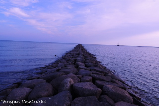 Stone path in the sea