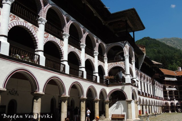Rila Monastery - outer corridors
