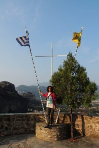 Flags at the Holy Monastery of Roussanou