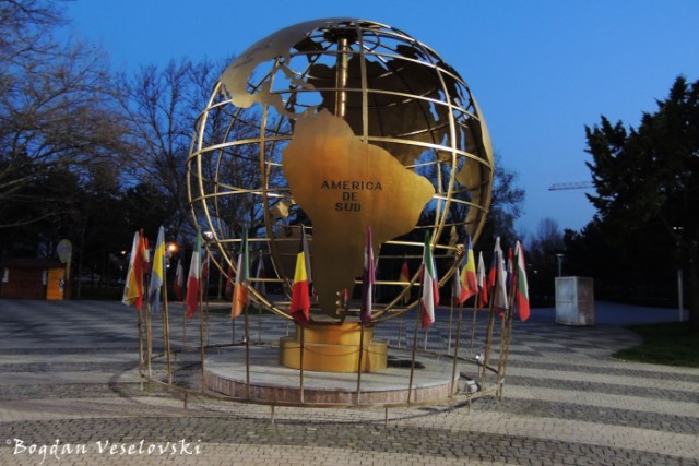 World Globe in front of Titan Park / IOR Park / Alexandru Ioan Cuza Park