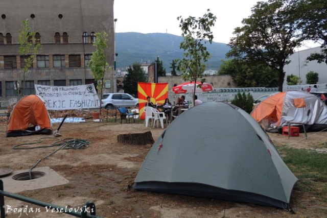 Camping in the centre of Skopje
