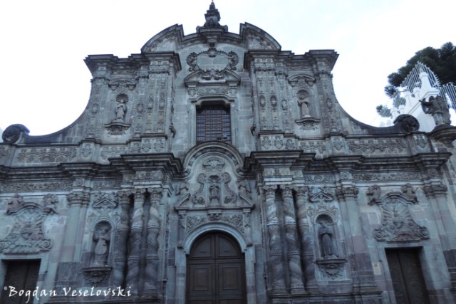 The Church of the Society of Jesus - gray volcanic stone facade, 17-18 centuries, Baroque style